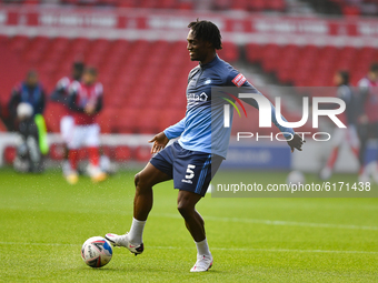 
Anthony Stewart of Wycombe Wanderers warms up ahead of kick-off during the Sky Bet Championship match between Nottingham Forest and Wycombe...