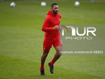 Jamie Turley of Leyton Orient during League Two between Colchester United and Leyton Orient at Colchester Community Stadium , Colchester, UK...