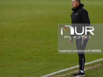 Colchester United manager Steve Ball during League Two between Colchester United and Leyton Orient at Colchester Community Stadium , Colches...