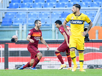 Henrikh Mkhitaryan of AS Roma celebrates after scoring second goal  during the Serie A match between AS Roma and Parma Calcio 1913 at Stadio...