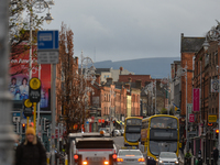 A view of a busy street in Dublin's city centre.
On Monday, November 23, 2020, in Dublin, Ireland. (