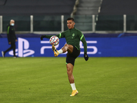 Myrto Uzuni of Ferencvaros TC during the training on the eve of the UEFA Champions League football match (Group G) between Juventus FC and F...