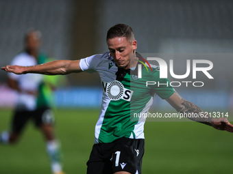 Nuno Santos of Sporting CP in action during the 3rd round of Portuguese Cup match between SG Sacavenense and Sporting CP at Estadio Nacional...