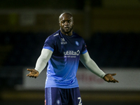  Adebayo Akinfenwa of Wycombe Wanderers during the Sky Bet Championship match between Wycombe Wanderers and Huddersfield Town at Adams Park,...