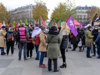 Several hundred people in Paris during  a demonstration for the International Day for the Elimination of Violence against Women, on November...