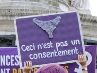 This is not consent during  a demonstration for the International Day for the Elimination of Violence against Women, on November 25, 2020. (