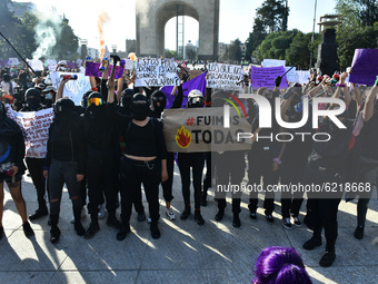 Women  join  to annual march of Day for the Elimination of Violence against Women to demand justice for the violence gender;  Mexico is one...