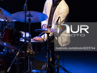 Michael Olivera during her performance CAMINERO QUINTET at the Madrid International Jazz Festival, Spain, on November 27 2020  (