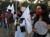 SFI Activists a rally in kolkata and protest against New Farmer Bill in Kolkata on November 30,2020. (