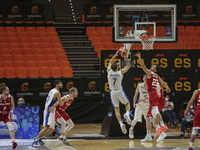07 Gal Mekel of Israel defended by 23 Michal Michalak of Poland during the FIBA EuroBasket 2022 Qualifiers match of group A between Israel a...