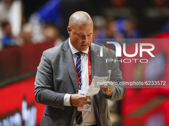 Coach Mike Taylor  of Poland during the FIBA EuroBasket 2022 Qualifiers match of group A between Israel and Poland at Pabellon Municipal de...