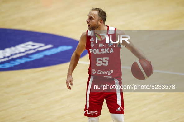 55 Lukasz Koszarek of Poland during the FIBA EuroBasket 2022 Qualifiers match of group A between Israel and Poland at Pabellon Municipal de...