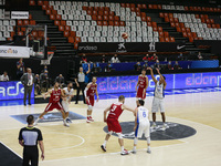 Action during the FIBA EuroBasket 2022 Qualifiers match of group A between Israel and Poland at Pabellon Municipal de Sant Luis, Valencia. O...