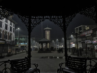 Illuminated view of Clock tower also known as Ganta Ghar locally in Srinagar, Indian Administered Kashmir on 30 November 2020. (