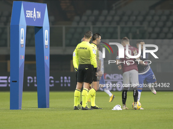 Andrea Belotti and Fabio Quagliarella during Serie A match between Torino v Sampdoria in Turin, on November 30, 2020  (