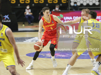 06 Xabi Lopez Arostegui of Spain during the FIBA EuroBasket 2022 Qualifiers match of group A between Spain and Romania at Pabellon Municipal...