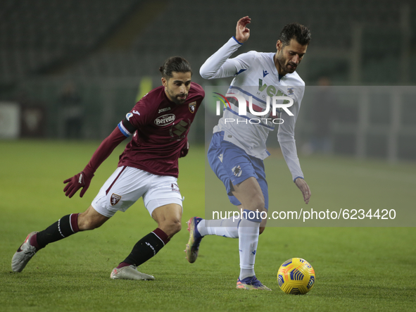 Antonio Candreva during Serie A match between Torino v Sampdoria in Turin, on November 30, 2020  