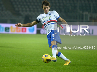 Tommaso Augello of UC Sampdoria during the Serie A match between Torino FC and UC Sampdoria at Stadio Olimpico Grande Torino Torino on Novem...
