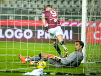 Andrea Belotti of Torino FC  celebrates and Emil Audero of UC Sampdoria disappointment during the Serie A match between Torino FC and UC Sam...