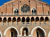 A view of Pontifical Basilica of Saint Anthony of Padua (Italian: Basilica Pontificia di Sant'Antonio di Padova), in Padova, Italy, on Novem...