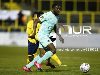 Femi Ilesanmi of Boreham Wood during  FA Cup Second Round between Canvey Island and Boredom Wood at Park Lane Stadium , Canvey, UK on 30th N...