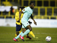 Femi Ilesanmi of Boreham Wood during  FA Cup Second Round between Canvey Island and Boredom Wood at Park Lane Stadium , Canvey, UK on 30th N...