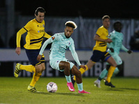 Sorba Thomas of Boreham Wood during FA Cup Second Round between Canvey Island and Boredom Wood at Park Lane Stadium , Canvey, UK on 30th Nov...