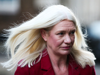 Minister without Portfolio at the Cabinet Office and Co-Chairman of the Conservative Party Amanda Milling, MP for Cannock Chase, arrives on...