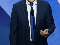 Dmytro Razumkov, Chairman of the Ukrainian parliament Verkhovna Rada while participating in one of the television programs. Kyiv, Ukraine. 3...