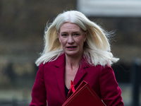 Conservative Party Chairman and Minister without Portfolio Amanda Milling arrives in Downing Street in central London to attend Cabinet meet...
