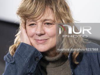 The actress Emma Suarez poses during the portrait session in Madrid, Spain, on December 1, 2020. (
