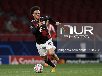 Leroy Sane of Bayern in action during the UEFA Champions League Group A stage match between Atletico Madrid and FC Bayern Muenchen at Estadi...