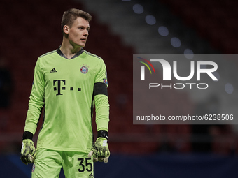 Alexander Nubel of Bayern during the UEFA Champions League Group A stage match between Atletico Madrid and FC Bayern Muenchen at Estadio Wan...