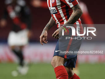 Angel Correa of Atletico Madrid controls the ball during the UEFA Champions League Group A stage match between Atletico Madrid and FC Bayern...