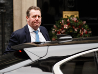 Parliamentary Secretary to the Treasury (Chief Whip) Mark Spencer, Conservative Party MP for Sherwood, arrives on Downing Street in London,...