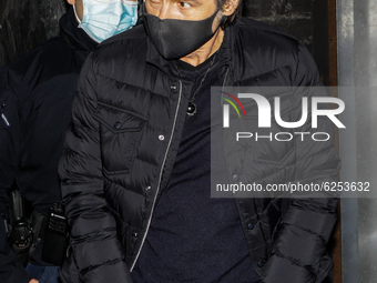 Italian singer Luciano Ligabue arrives at RAI Che Tempo Che Fa transmission, Milan, Italy, on December 06 2020. (