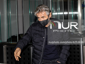 Italian singer Luciano Ligabue arrives at RAI Che Tempo Che Fa transmission, Milan, Italy, on December 06 2020. (