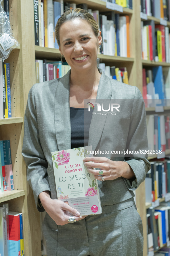 the writer Claudia Osbornez during presentation of the book LO MEJOR DE TI  in Madrid, Spain, on 10 December 2020  