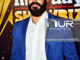 Actor Dino Morea attend the 'Mid-Day Showbiz Icon Awards 2020' on December 17, 2020 at hotel Grand Hyatt in Mumbai. (