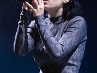The singer Dora Postigo during the performance at the Madrid Brillante festival at the Teatro de la Latina in Madrid on December 20, 2020. (