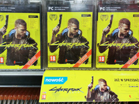 Video game Cyberpunk 2077 is pictured in a store in Krakow, Poland on January 4th, 2021. A worldwide premiere of the game developed and publ...