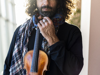 Violinist Ara Malikian poses during the portrait session  as he presents his latest album 'Le Petit Garage' on January 4, 2021 in Madrid, Sp...