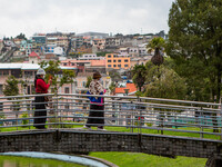 Daily life in Quito, Ecuador, on January 4, 2021. Quito capital of Ecuador is one of the cities most affected by Covid-19, people are used t...