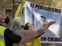 Activists in Mexico City demonstrated outside the United Kingdom Embassy in Mexico City, Mexico, on January 5, 2021 after a British court on...