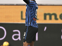 Luis Muriel of Atalanta BC celebrates after scoring the his team's first goal during the Serie A match between Atalanta BC and Parma Calcio...