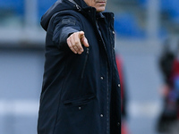 Cesare Prandelli manager of ACF Fiorentina gestures during the Serie A match between SS Lazio and ACF Fiorentina at Stadio Olimpico, Rome, I...