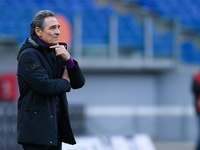 Cesare Prandelli manager of ACF Fiorentina gestures during the Serie A match between SS Lazio and ACF Fiorentina at Stadio Olimpico, Rome, I...