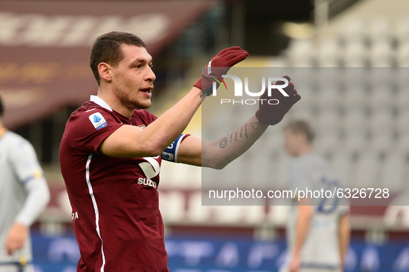 Andrea Belotti of Torino FC  disappointment during the Serie A football match between Torino FC and Hellas Verona FC at Stadio Olimpico Gran...