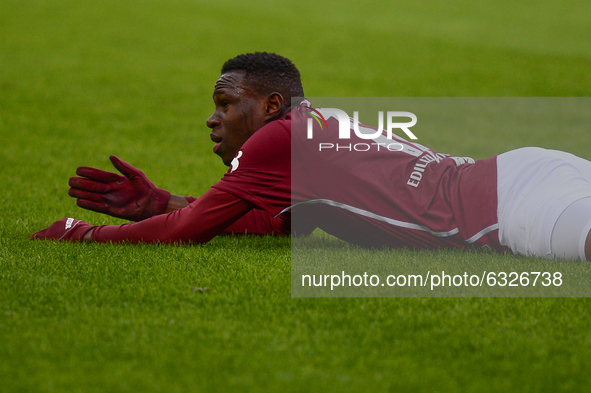 Wilfred Singo of Torino FC disappointment during the Serie A football match between Torino FC and Hellas Verona FC at Stadio Olimpico Grande...