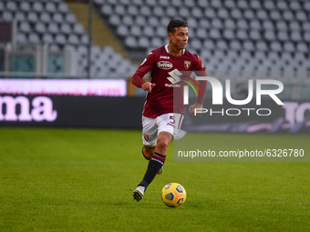Armando Izzo of Torino FC during the Serie A football match between Torino FC and Hellas Verona FC at Stadio Olimpico Grande Torino on Janua...